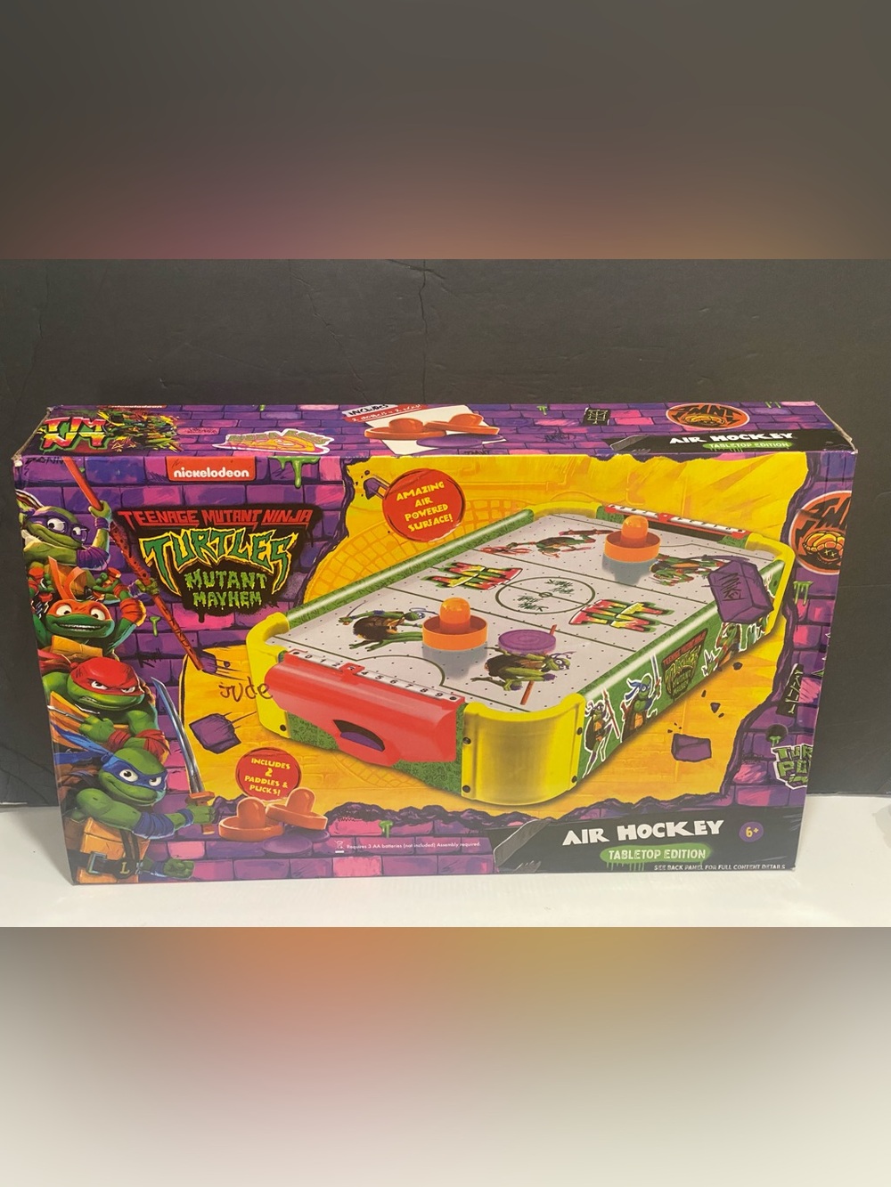 New in box Teenage Mutant Ninja Turtles: Mutant Mayhem Tabletop Air Hockey Game